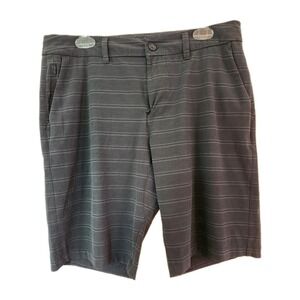 HANG‎ TEN Men's Hybrid Shorts Stretch 11" Inseam Quick Dry Gray Black Size 34
